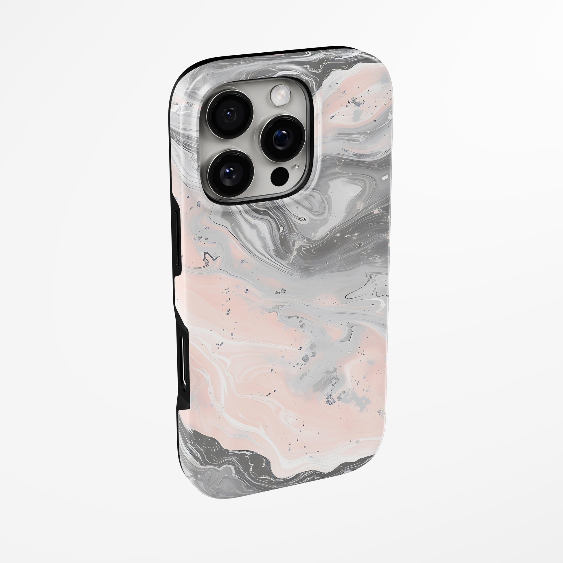 Side view of shell cover with design of  Whisper Stone Magsafe Tough Iphone Case by Marivor