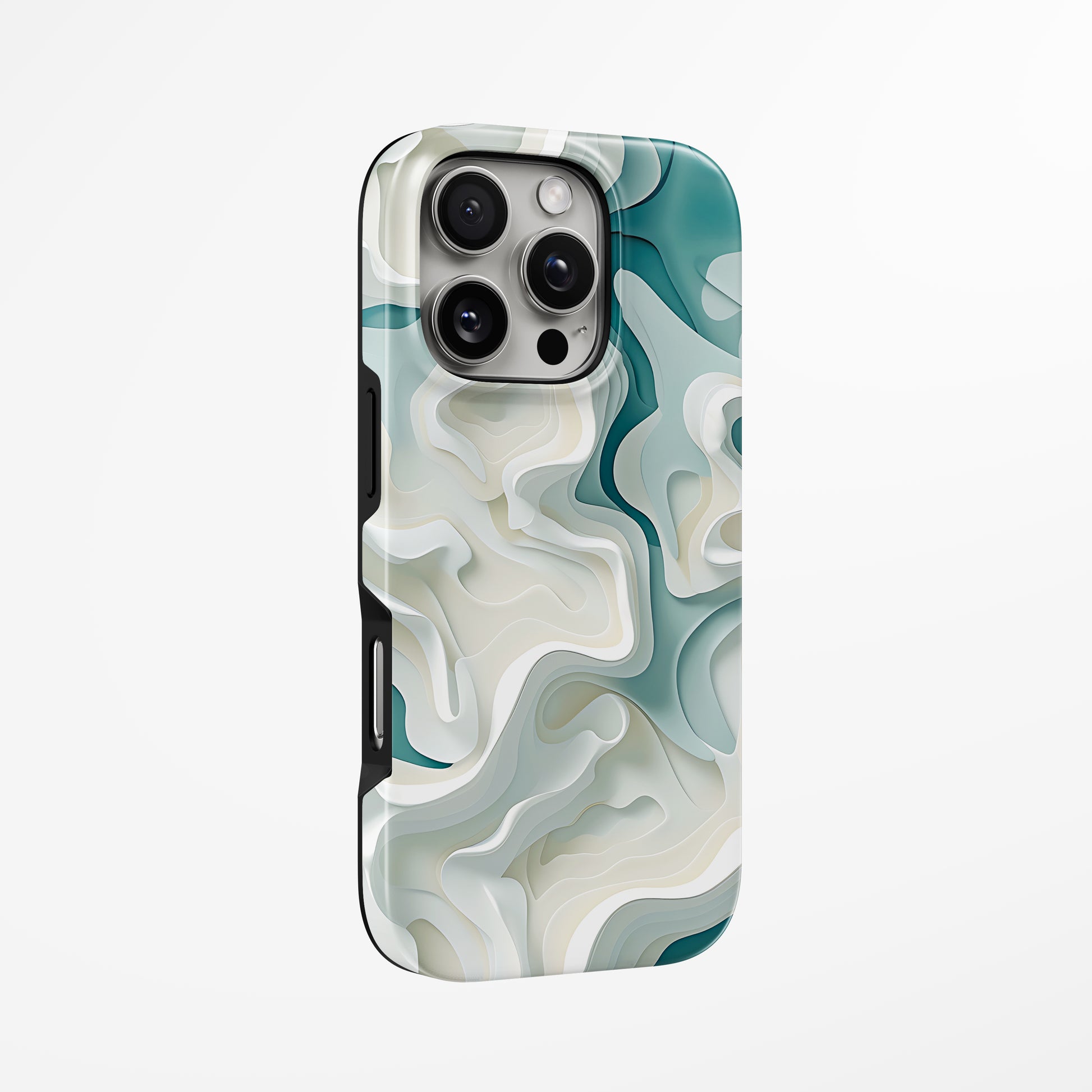 Unlock and capture buttons with  Emerald Flow Magsafe Iphone Tough Case 1 by Marivor